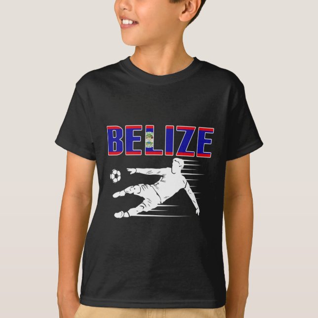 Camisa de Fãs de Futebol de Belize Orgulhosos Beli (Frente)