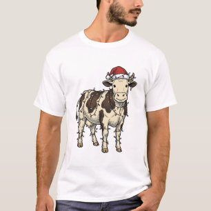 Camisa de Fazenda de Natal com Gravura Vintage de