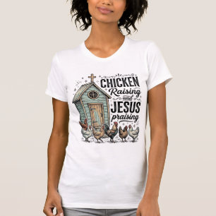 Camisa de Fazenda Vintage de Criação de Frango Lou