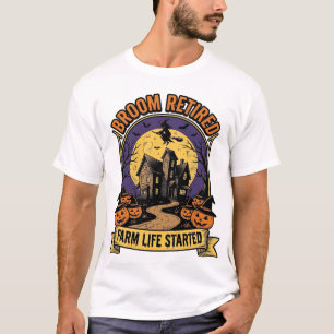 Camisa de Fazendeiro de Halloween Bruxa de Fazenda