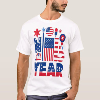 CAMISA DE feliz ano novo MAN USA
