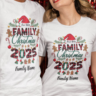 Camisa de Feriado Personalizada para Famílias