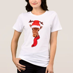 Camisa de Férias de Girafa Engraçada - Tri-Blend d