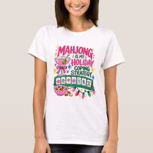 Camisa de Férias de Mahjong Estratégia de Enfrenta
