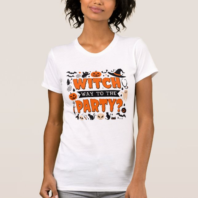 Camisa de festa das bruxas do Halloween para homen (Frente)