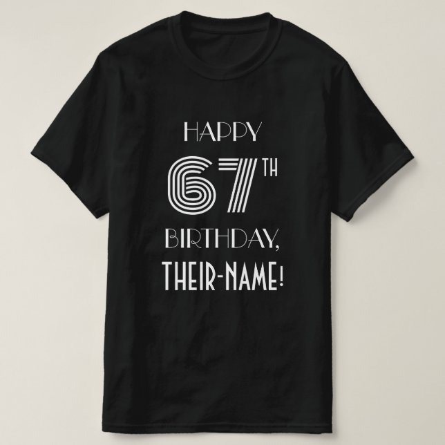 Camisa de festa de 67º aniversário com estilo insp (Frente do Design)