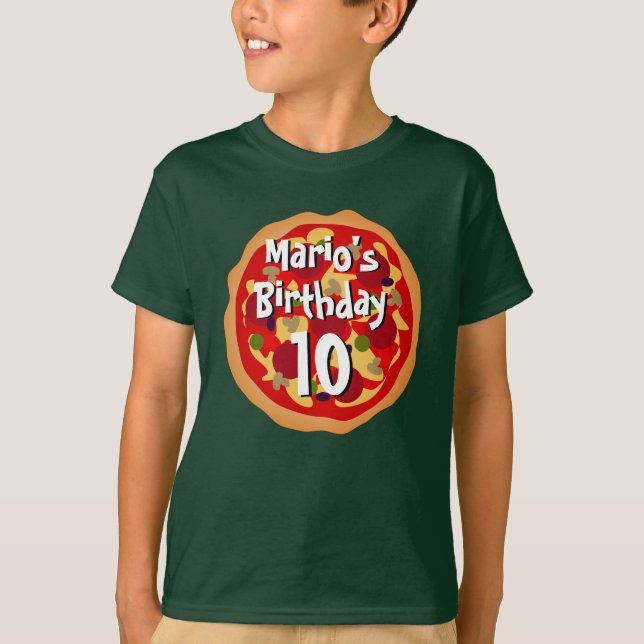 Camisa de Festa de aniversário de pizza doce para  (Frente)