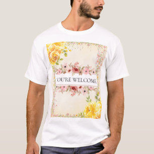 Camisa de festa de casamento com flores em aquarel