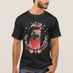 Camisa de festival de Natal 2022 com cachorro pug