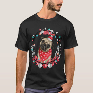Camisa de festival de Natal 2022 com cachorro pug