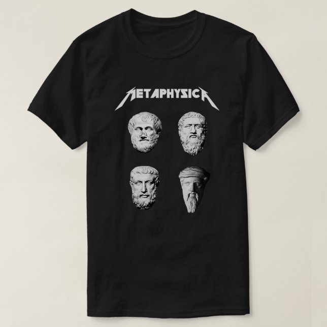 Camisa de Filosofia Metafísica Difundida de Metal (Frente do Design)