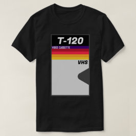 Camisa de fita cassete T-120 VHS T-1980s retroativ
