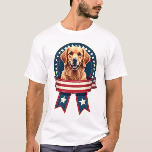 Camisa de Fita de Patrimônio do Golden Retriever P