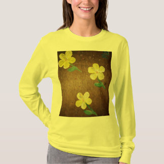 camisa de flor amarela