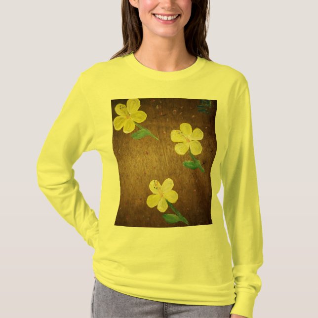 camisa de flor amarela (Frente)