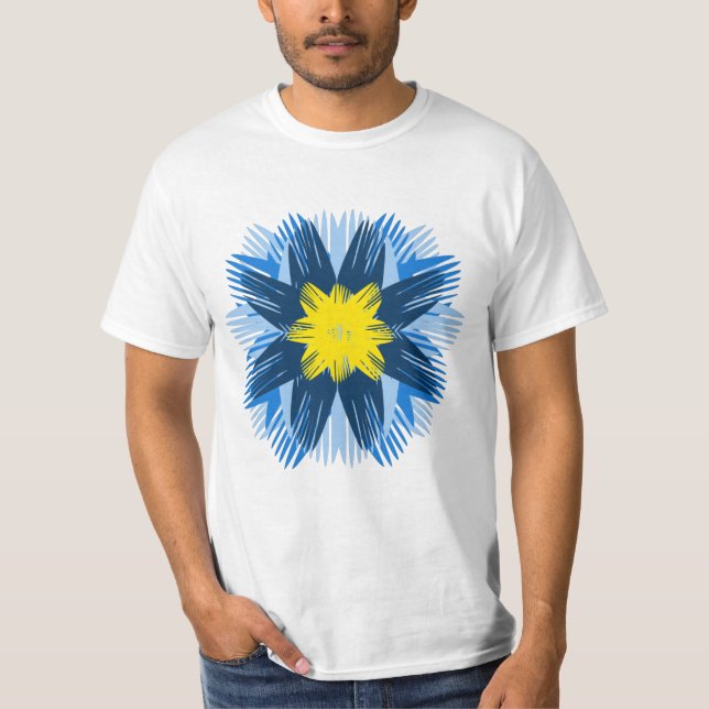 camisa de flor de penas (Frente)