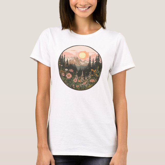 Camisa de Flor Selvagem para Adventurantes do Exte (Frente)