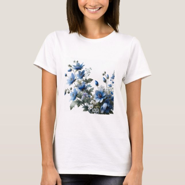 Camisa de flores azuis (Frente)