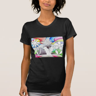 Camisa de flores colorida das mulheres