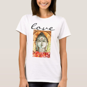 Camisa de Flowy da arte da aguarela de Buddha do