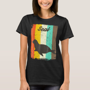 Camisa de Foca Retro 70s Vintage Amante de Animais