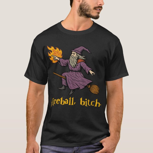 Camisa de Fogaréu de Feiticeiro B*itch | Chaotic M (Frente)