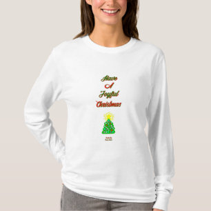 Camisa de folga longa das mulheres de Natal alegre