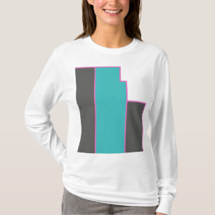 Camisa de folga longa, de uso feminino, do logotip