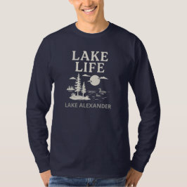 Camisa de folga longa dos homens do Lago Vida Pers