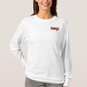 Camisa de folga longa feminina da PMQG