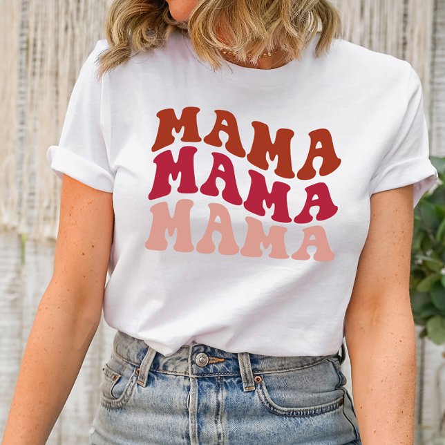 Camisa de fontes ondulada MAMA (Motherhood, Mom Life, Mama Bear, Mommy Style, Parenting, Mother's Love, Family, Mom Fashion, Mother)