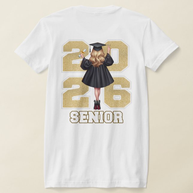 Camisa de Formatura da Turma de 2026 (Postura das costas)