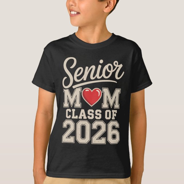 Camisa de Formatura de Mãe Sênior da Turma de 2026 (Frente)