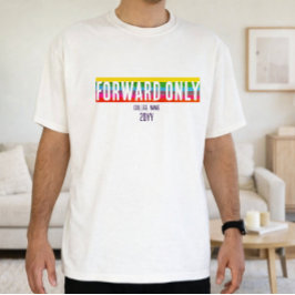 Camisa de Formatura Minimalista Arco-Íris Apenas p