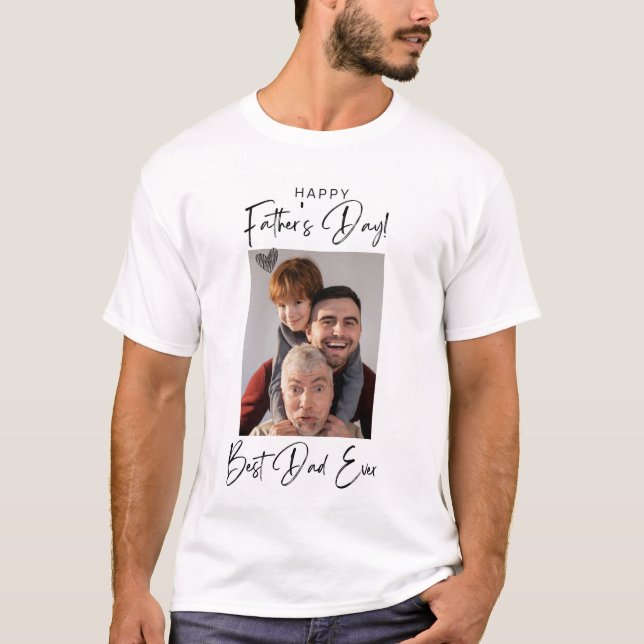 Camisa de Foto do Dia dos Pais Feliz  (Frente)