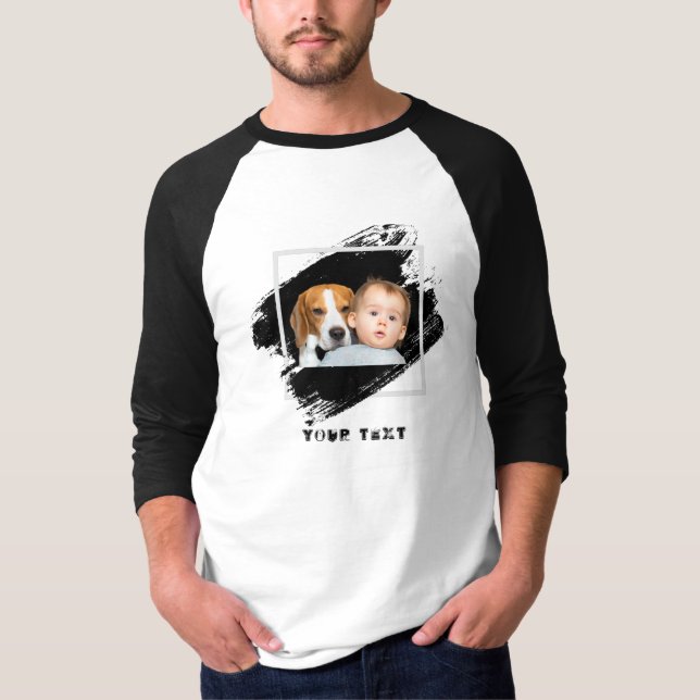 Camisa de Foto Personalizada - Adicionar Foto e Te (Frente)