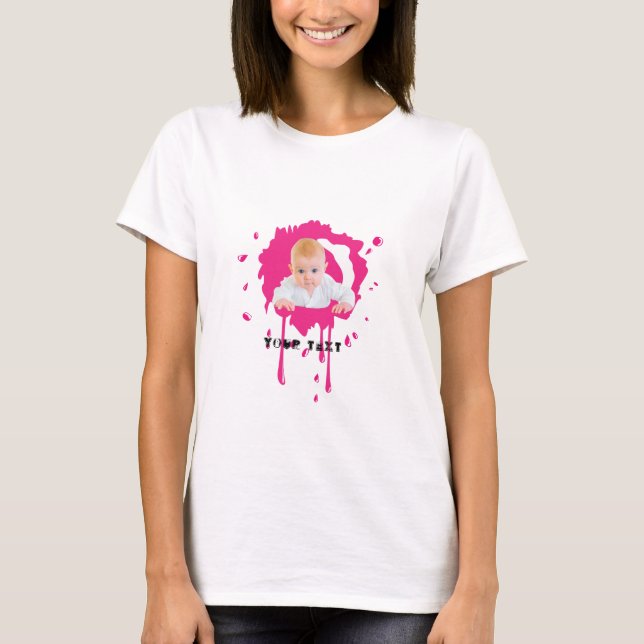Camisa de Foto Personalizada - Adicionar Foto e Te (Frente)