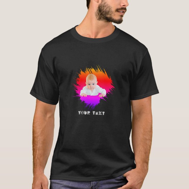 Camisa de Foto Personalizada - Adicionar Foto e Te (Frente)