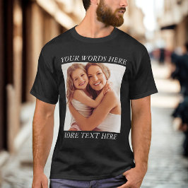 Camisa de Foto Personalizada com Frase Personaliza
