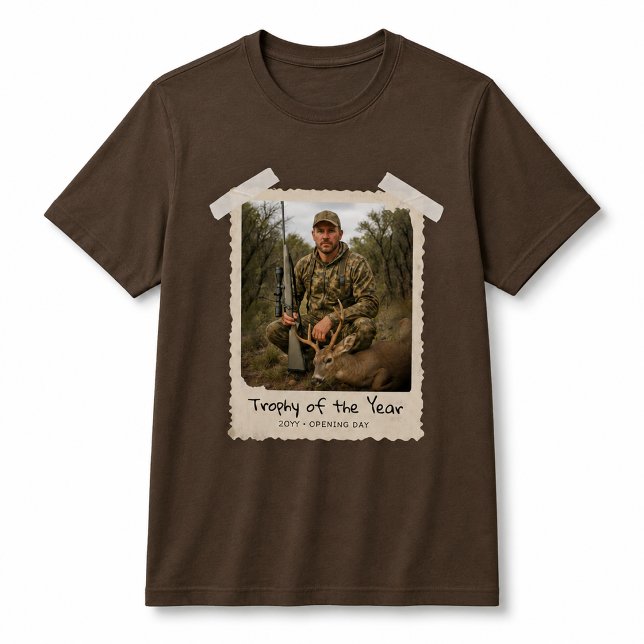 Camisa de foto personalizada de caça, Foto de caça (Hunting Custom Photo Shirt, Retro Photo Hunter T-Shirt)