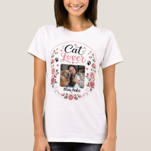 Camisa de Foto Personalizada de Mãe de Gato com No