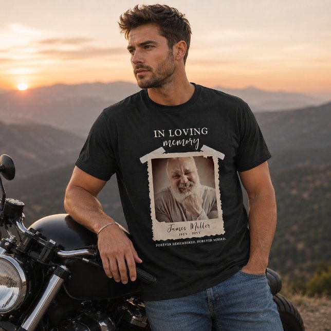 Camisa de Foto Personalizada em Memória, Memorial (Custom Photo In Loving Memory Shirt, Memorial T-Shirt)