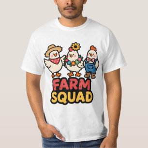 Camisa de Frango do Esquadrão da Fazenda Engraçada