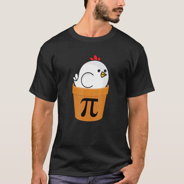 Camisa de Frango Pot Pi, Presente Divertido do Dia (Frente)