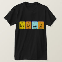 Camisa de frase de mesa periódica BadLad