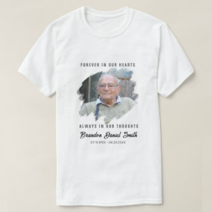 Camisa de Funeral com Foto Personalizada Nome Data