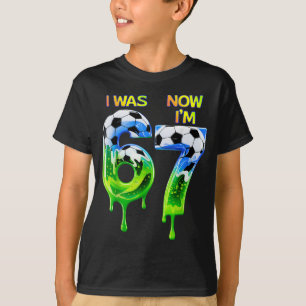 Camisa de futebol 67 para meninos aniversário 67 ,