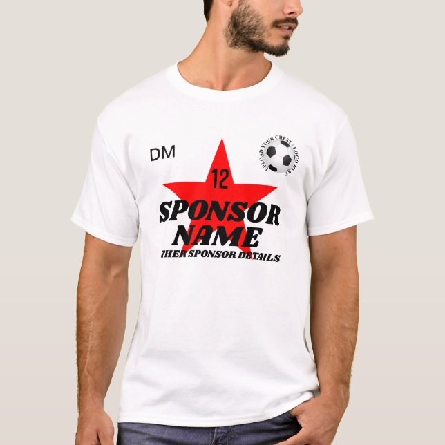 Camisa De Futebol Crie A Sua Equipe De Futebol (Frente)