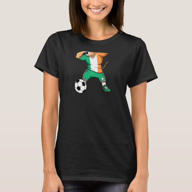 Camisa de Futebol Dabbing Pitbull Irlanda Futebol  (Frente)