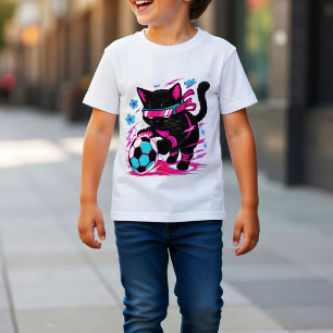 Camisa de Futebol de Gato Preto" Gato Amante de An